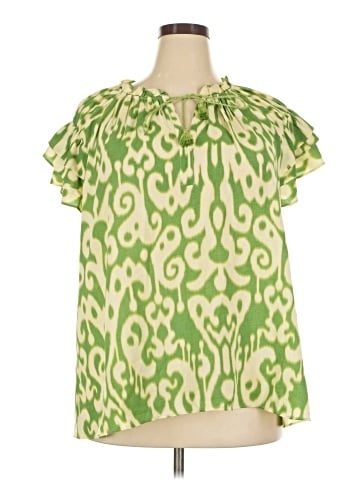 Rose + Olive Short Sleeve Blouse (view 1)