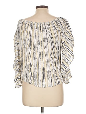 Cotton Bleu 3/4 Sleeve Blouse (view 2)