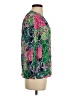 Lilly Pulitzer Floral Green 3/4 Sleeve Blouse Size XS - photo 4