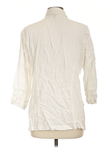 H By Halston 3/4 Sleeve Button-Down Shirt (view 2)