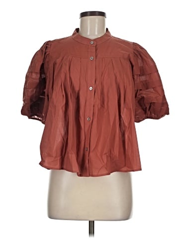 Olivaceous Short Sleeve Blouse (view 1)