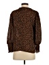 Aqua 100% Polyester Animal Print Brown 3/4 Sleeve Blouse Size S - photo 2