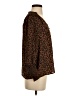 Aqua 100% Polyester Animal Print Brown 3/4 Sleeve Blouse Size S - photo 4