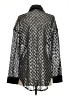Timing Metallic Silver Long Sleeve Blouse Size S - photo 2