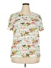 Casual Express Apparel 100% Polyester Silver Short Sleeve Blouse Size XXL - photo 1