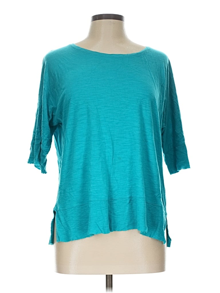 Pre-owned Lilla P 3/4 Sleeve T-shirt In Teal