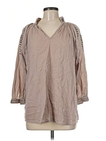 Zara Basic 3/4 Sleeve Blouse (view 1)