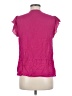 Belldini 100% Rayon Pink Short Sleeve Blouse Size M - photo 2
