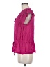 Belldini 100% Rayon Pink Short Sleeve Blouse Size M - photo 5