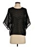 IRO 100% Polyester Chevron-herringbone Black Short Sleeve Blouse Size EU (FR) 34 / US 2 - photo 1