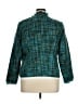 Dialogue 100% Polyester Plaid Teal Jacket Size 14 - photo 2