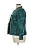 Dialogue 100% Polyester Plaid Teal Jacket Size 14 - photo 5