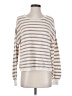 Blu Pepper 100% Cotton Stripes Ivory Pullover Sweater Size S - photo 1