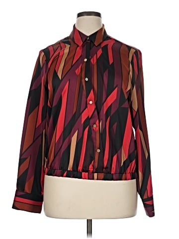 Karl Lagerfeld Paris Long Sleeve Blouse (view 1)