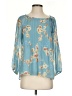 Sundance 100% Silk Blue 3/4 Sleeve Silk Top Size S - photo 1