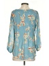 Sundance 100% Silk Blue 3/4 Sleeve Silk Top Size S - photo 2