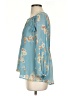 Sundance 100% Silk Blue 3/4 Sleeve Silk Top Size S - photo 5