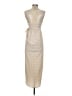 Mable Checkered-gingham Tan Cocktail Dress Size S - photo 2