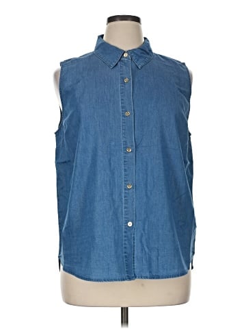MICHAEL Michael Kors Sleeveless Button-Down Shirt (view 1)