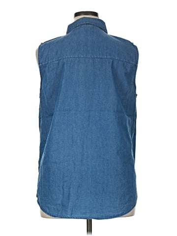 MICHAEL Michael Kors Sleeveless Button-Down Shirt (view 2)