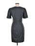 J.Crew 100% Wool Chevron-herringbone Gray Casual Dress Size 6 - photo 2