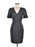 J.Crew 100% Wool Chevron-herringbone Gray Casual Dress Size 6 - photo 1