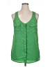 Fun & Flirt 100% Polyester Green Sleeveless Blouse Size 1X - photo 1