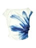 Shein Floral Blue White Short Sleeve Top Size M (youth) - photo 1