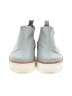 J/Slides 100% Leather Solid Gray Ankle Boots Size 8 1/2 - photo 2