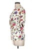 Cynthia Steffe Floral White Short Sleeve Blouse Size L - photo 5