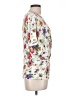 Cynthia Steffe Floral White Short Sleeve Blouse Size L - photo 4