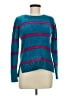 Maison Jules 100% Polyester Stripes Teal Pullover Sweater Size M - photo 1