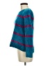 Maison Jules 100% Polyester Stripes Teal Pullover Sweater Size M - photo 5