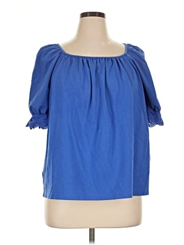 Ann Taylor Short Sleeve Blouse (view 1)