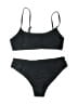 Shein Solid Black Two Piece Swimsuit Size 12 - 13 - photo 1