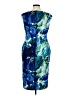 Connected Apparel Print Blue Cocktail Dress Size 16 - photo 2