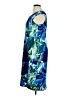 Connected Apparel Print Blue Cocktail Dress Size 16 - photo 5