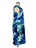 Connected Apparel Print Blue Cocktail Dress Size 16 - photo 4