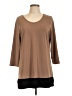 Travelsmith Brown 3/4 Sleeve Top Size L - photo 1