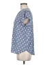 41Hawthorn 100% Recycled Polyester Polka Dots Blue Short Sleeve Blouse Size M - photo 5