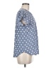 41Hawthorn 100% Recycled Polyester Polka Dots Blue Short Sleeve Blouse Size M - photo 4