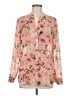 Kut from the Kloth 100% Polyester Floral Pink Long Sleeve Blouse Size M - photo 1