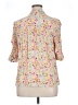 Democracy 100% Rayon Floral Ivory 3/4 Sleeve Blouse Size XL - photo 2