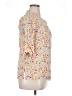 Democracy 100% Rayon Floral Ivory 3/4 Sleeve Blouse Size XL - photo 4