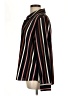 Halogen 100% Polyester Stripes Black Long Sleeve Blouse Size L - photo 5