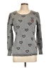 By Design Hearts Gray Pullover Sweater Size L - photo 1