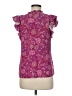 1.State Purple Short Sleeve Blouse Size M - photo 2