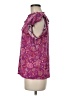 1.State Purple Short Sleeve Blouse Size M - photo 5