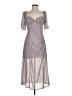 ASTR The Label 100% Polyester Paisley Silver Cocktail Dress Size M - photo 1