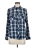 Kut from the Kloth Plaid Blue Long Sleeve Button-Down Shirt Size M (estimated) - photo 1